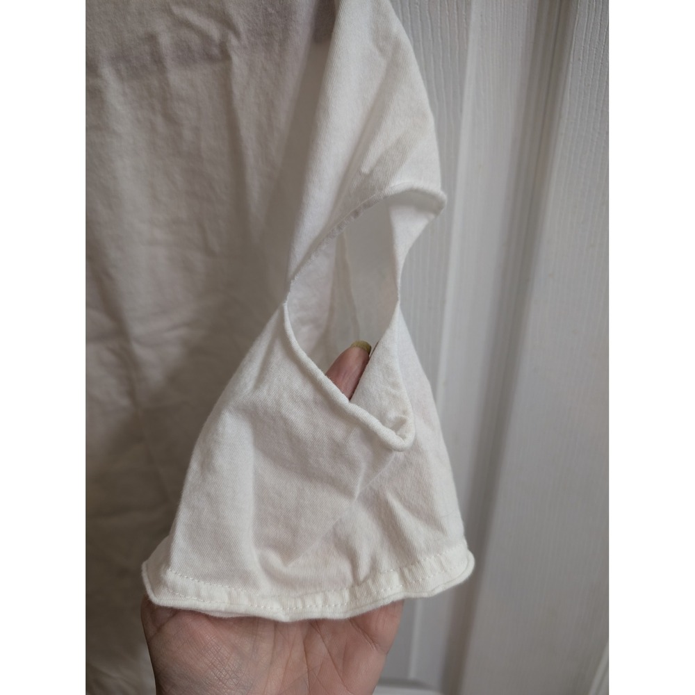 POL Distressed Cutout Slashed Tee White Cotton - Size L - Picture 5 of 5